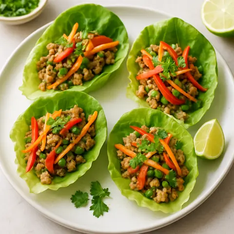 Ginger-Lime Turkey Lettuce Boats