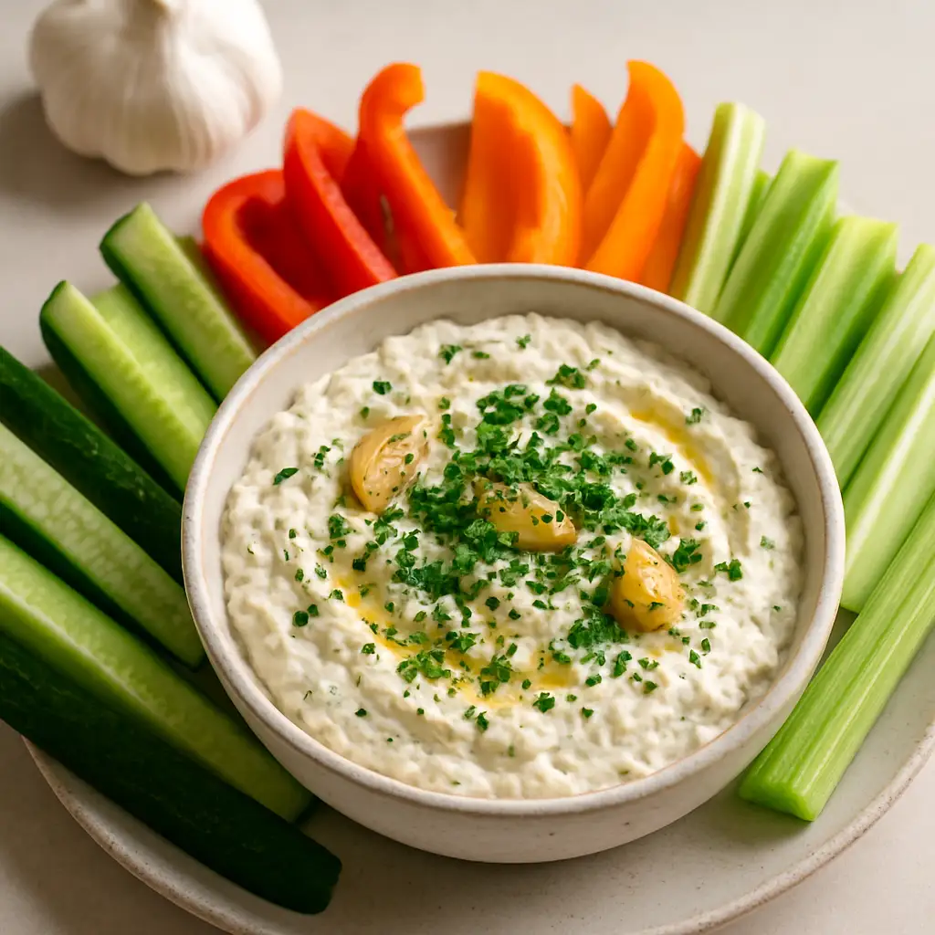 Roasted Garlic and Feta Dip (Low-Carb)