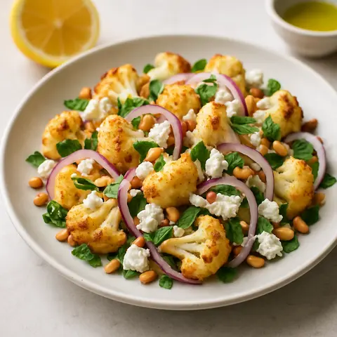 Beet-Free Roasted Cauliflower & Feta Salad with Mint
