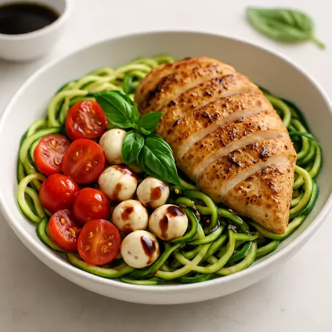 Chicken Caprese Zoodle Bowl