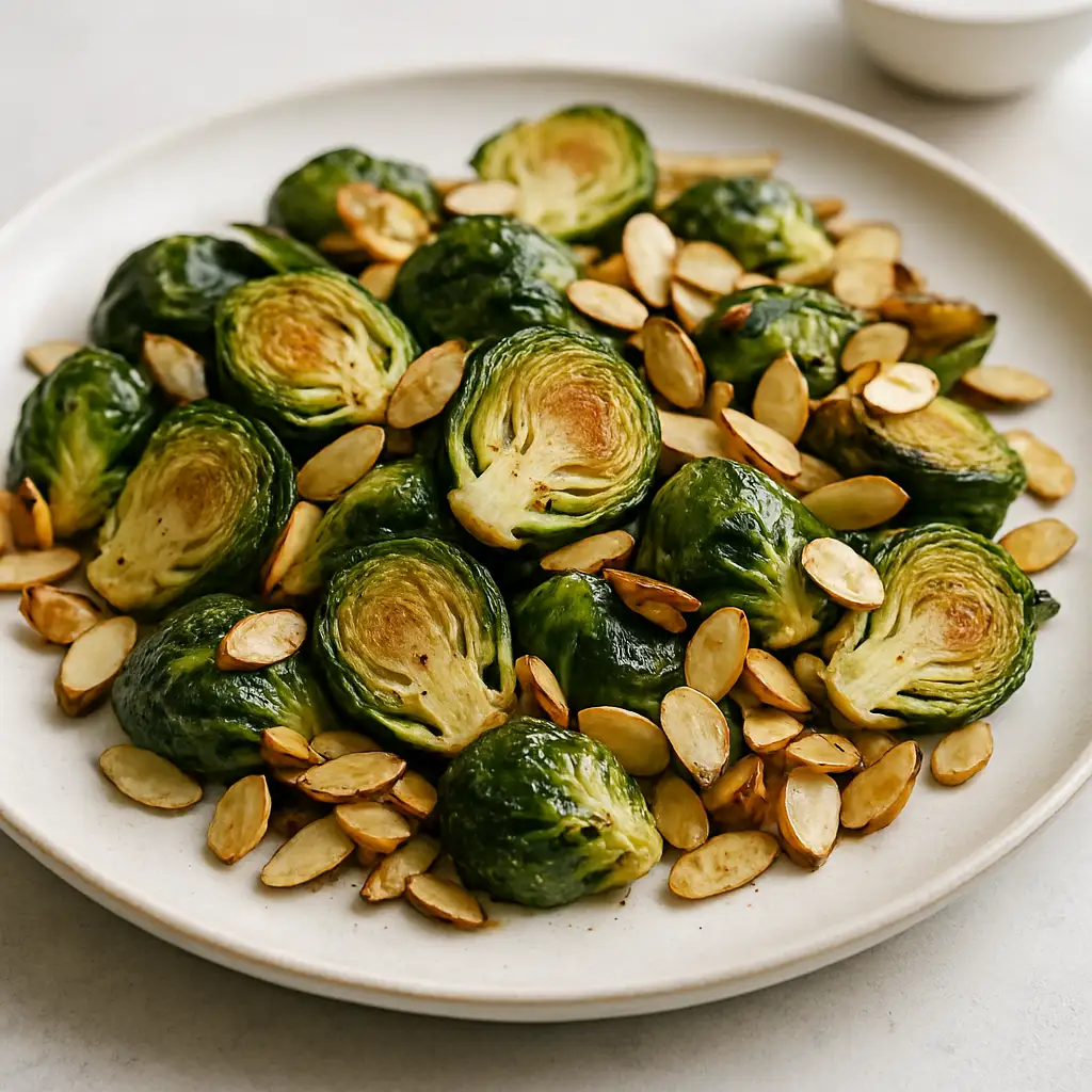 Oven-Roasted Brussels Sprouts with Almonds