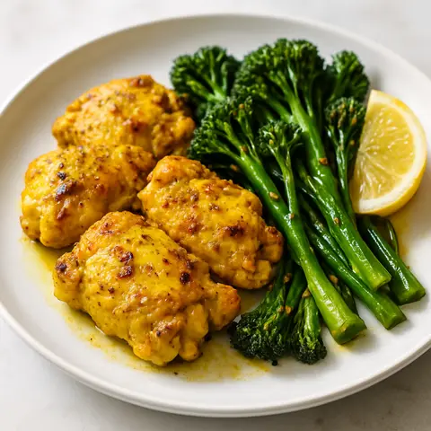 Turmeric-Ginger Chicken with Roasted Broccolini