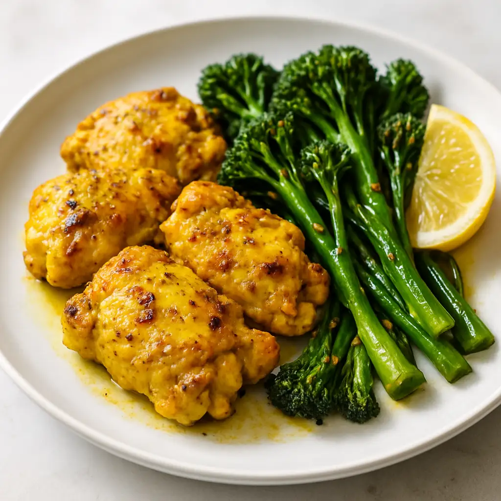 Turmeric-Ginger Chicken with Roasted Broccolini