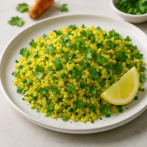 Turmeric Cilantro Cauliflower Rice