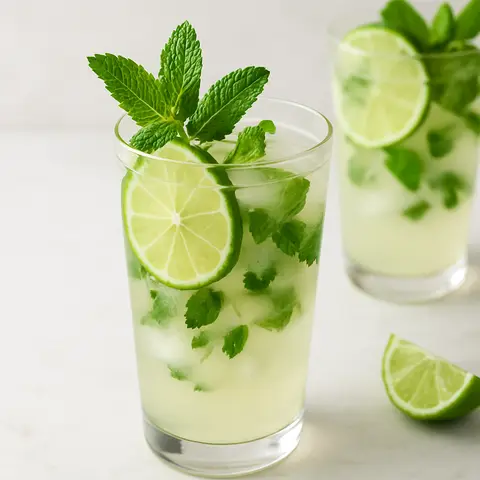 Cold Coconut Water & Lime Refresher