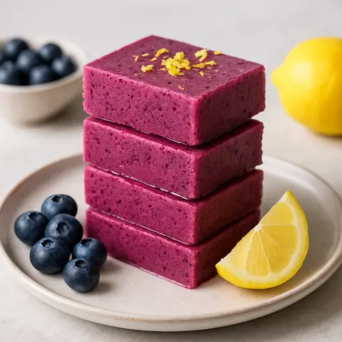 Blueberry Lemon Sorbet Bars