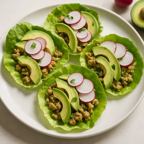 Turkey Lettuce Wraps with Avocado & Radish