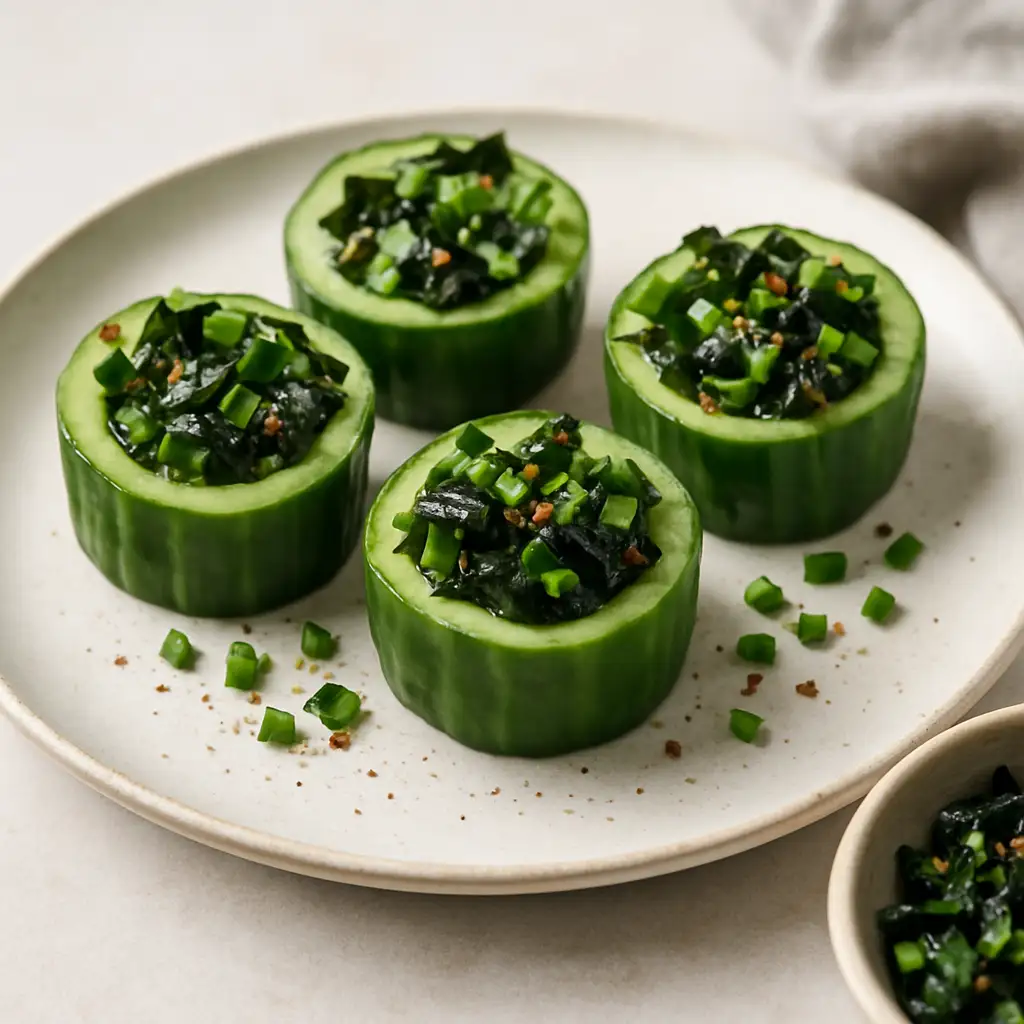 Sesame-Free Cucumber Seaweed Salad Cups