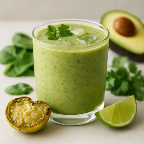 Nourishing Roasted Tomatillo Green Smoothie