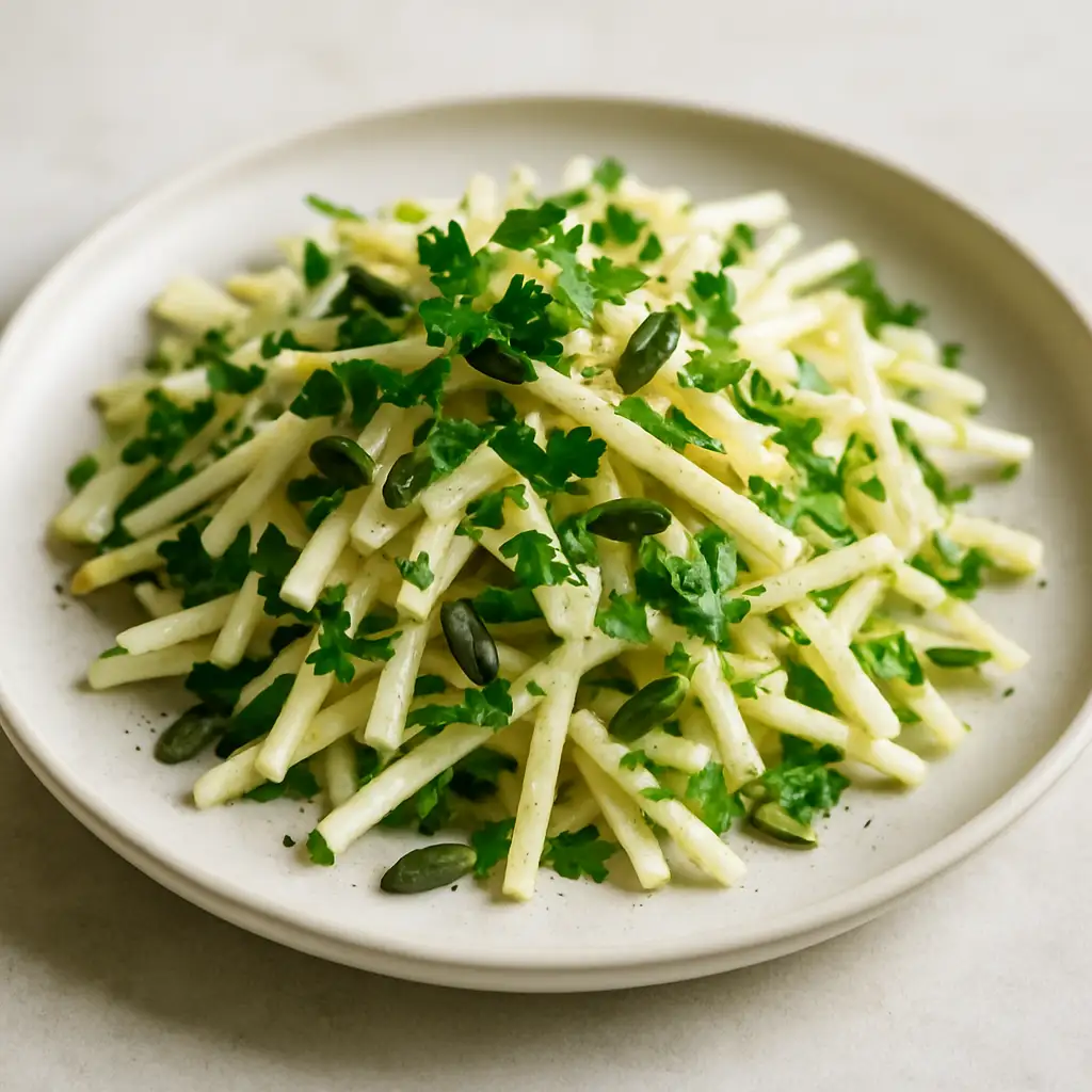 Celeriac and Apple Salad with Olive Oil