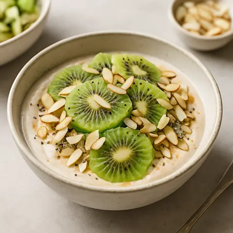 Nutritious Kiwi-Almond Yogurt Bowl