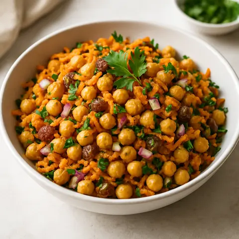 Moroccan-Spiced Carrot & Chickpea Salad