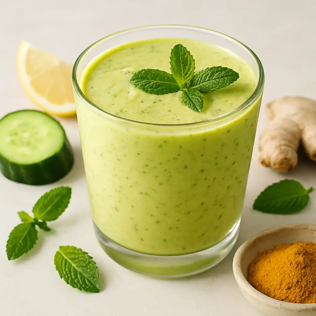 Turmeric Cucumber Kefir Smoothie