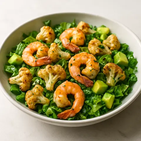 Spicy Lime Cauliflower & Prawn Salad