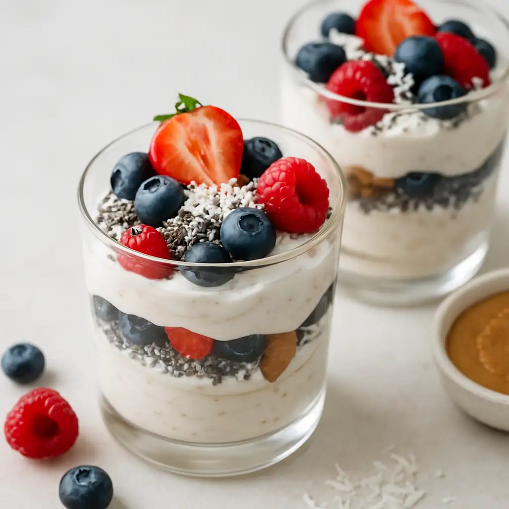 Coconut Yogurt Parfait with Mixed Berries