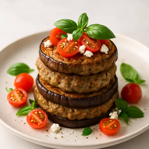 Turkey & Roasted Eggplant Stack