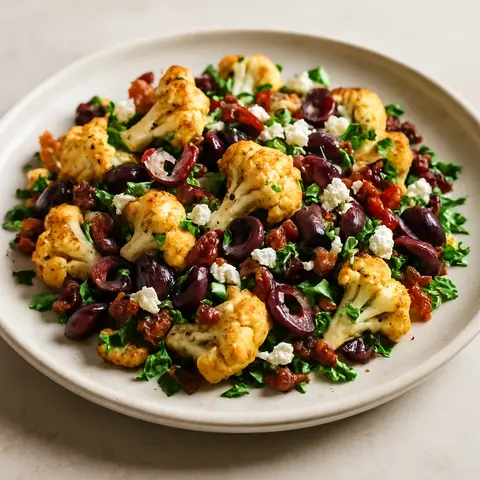 Roasted Cauliflower, Olive & Sun-Dried Tomato Salad