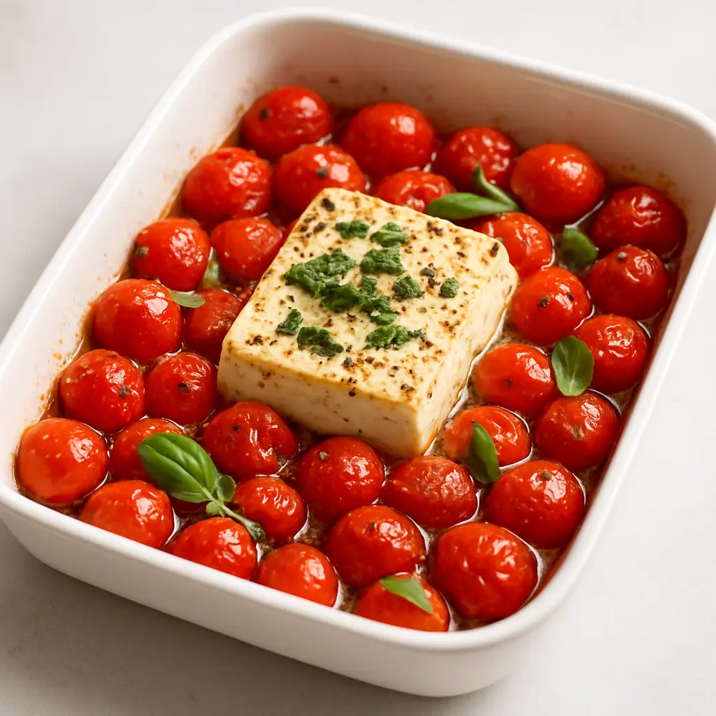Oven-Baked Feta with Cherry Tomatoes