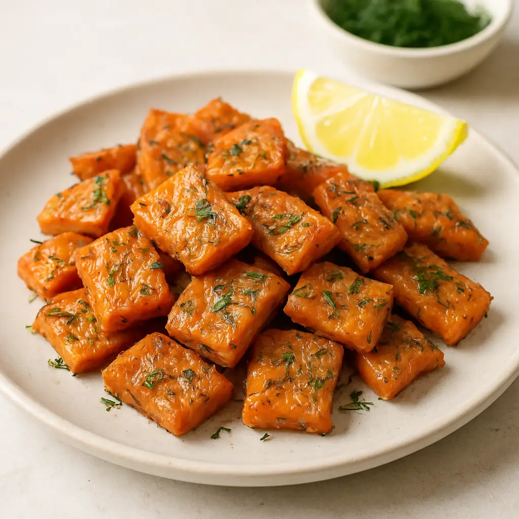 Lemon-Dill Salmon Jerky Bites