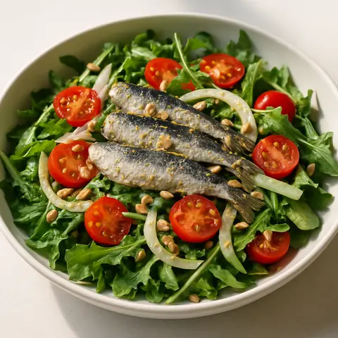 Nourishing Sardine, Arugula & Fennel Salad with Lemon Zest