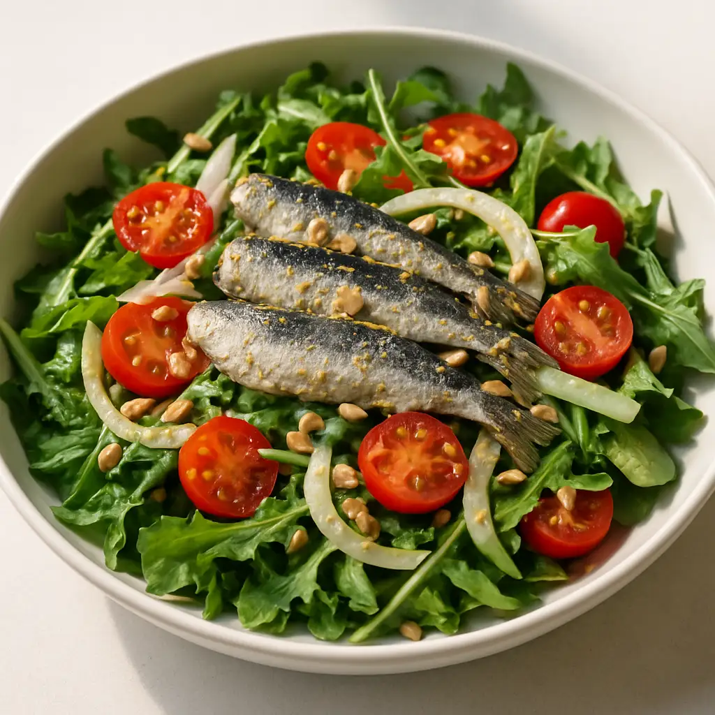 Nourishing Sardine, Arugula & Fennel Salad with Lemon Zest