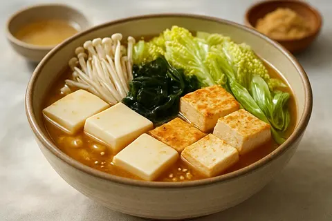 Kyoto-Style Tofu and Vegetable Miso Hotpot