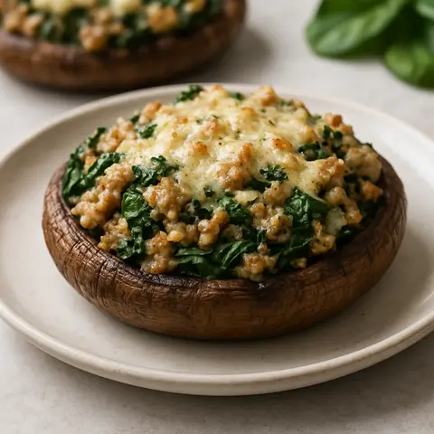 Turkey & Spinach Stuffed Portobello