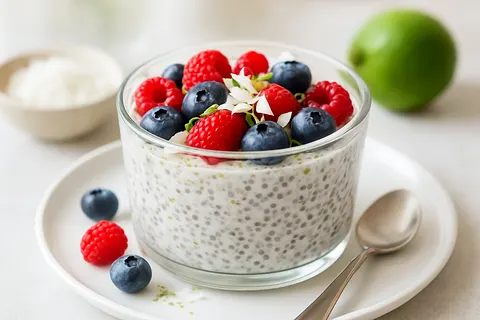 Coconut-Lime Chia Pudding (Sugar-free)