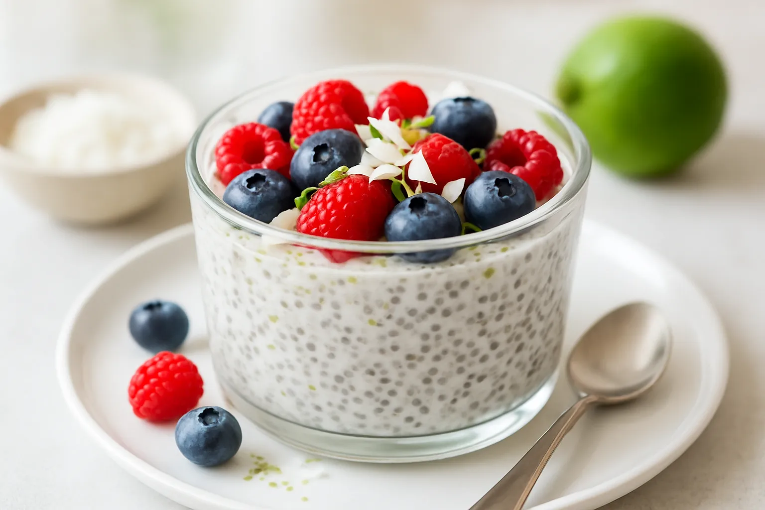 Coconut-Lime Chia Pudding (Sugar-free)