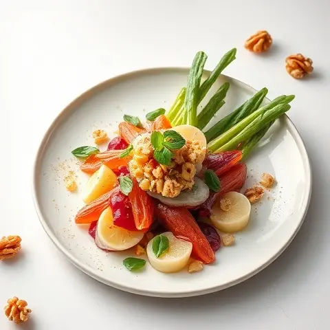 Oven-Roasted Chicory with Walnut Dust