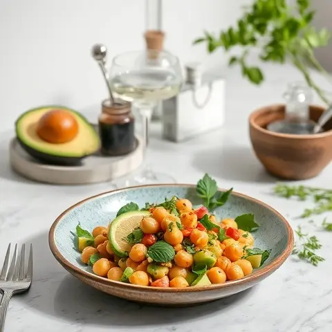 Chickpea and Avocado Herb Salad