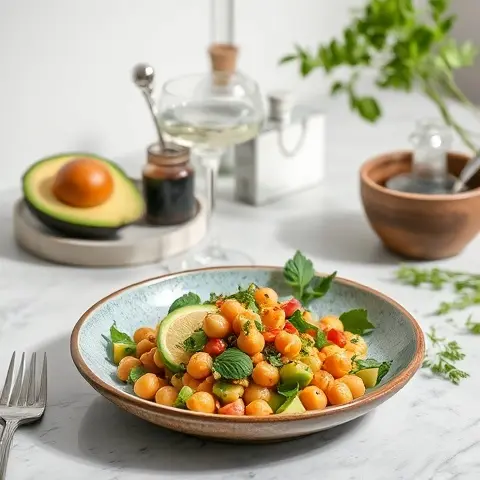 Chickpea and Avocado Herb Salad