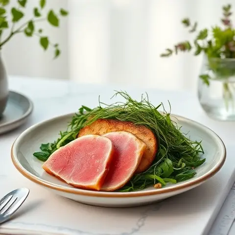 Seared Ahi Tuna & Wakame Seaweed Salad