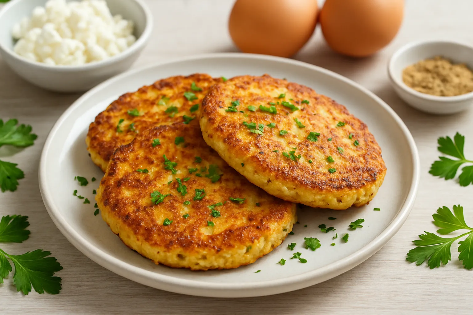 Savory Spiced Cottage Cheese Pancakes