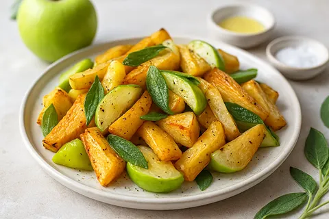 Lemon-Sage Roasted Parsnip & Apple Medley