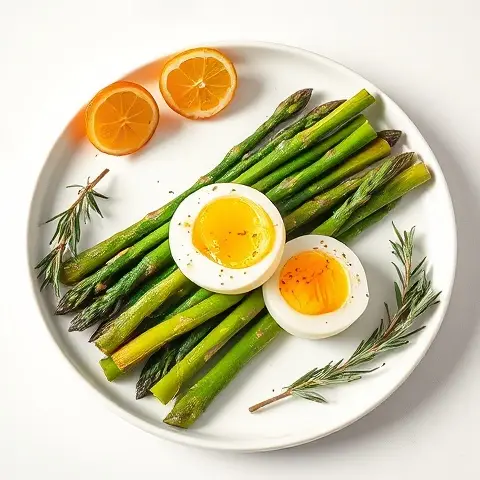 Rosemary-Roasted Asparagus with Soft-Boiled Eggs