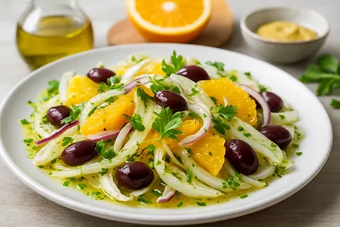 Fennel, Orange & Olive Salad with Herb Vinaigrette