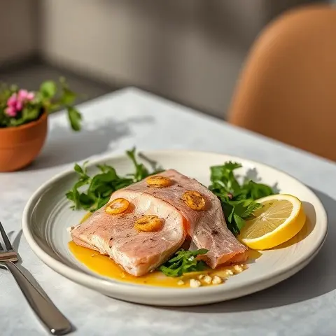 Smoked Trout with Lemon and Rocket