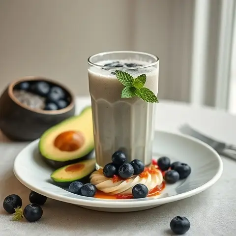 Collagen Blueberry-Avocado Breakfast Shake