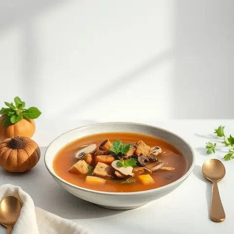 Nourishing Tempeh and Mushroom Miso Broth