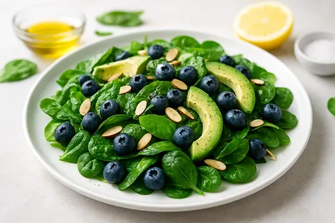 Spinach, Blueberry & Almond Salad