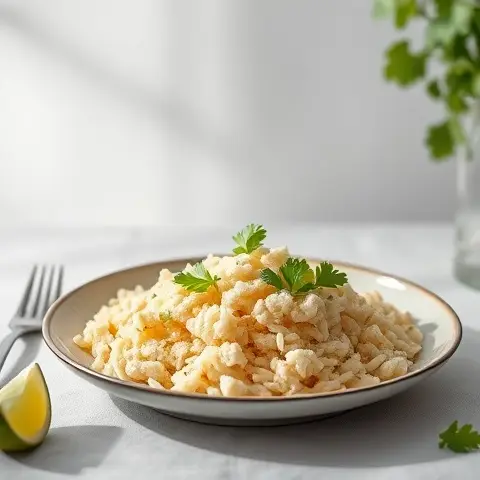 Coconut-Lime Cauliflower Rice with Cilantro