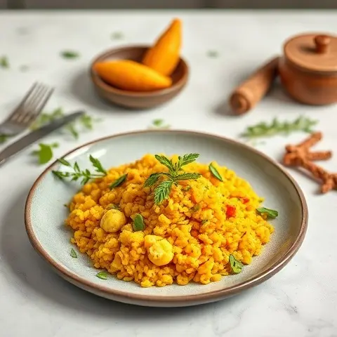 Turmeric Cauliflower “Rice” Upma