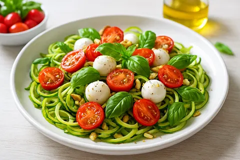 Zoodle Caprese - A Refreshing Anti-Inflammatory Salad