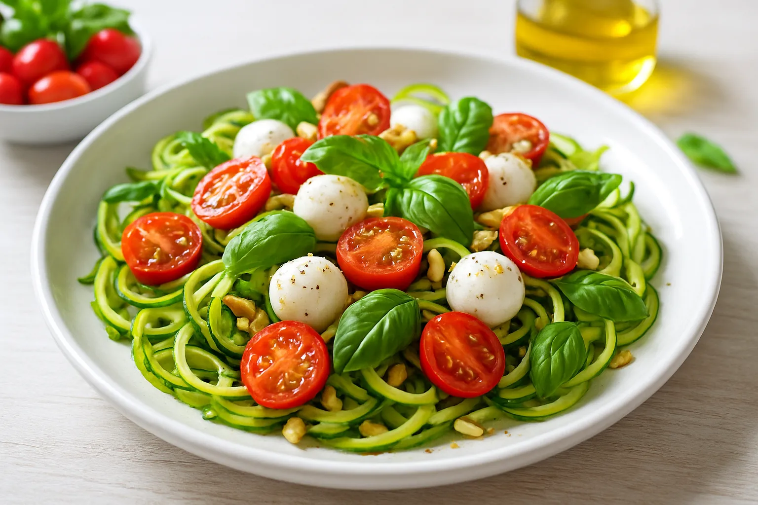 Zoodle Caprese - A Refreshing Anti-Inflammatory Salad