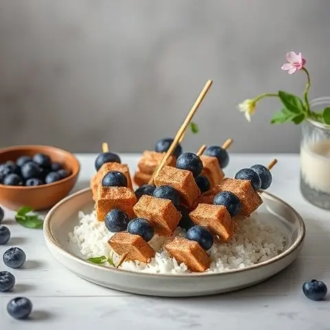 Blueberry-Cacao Antioxidant Skewers