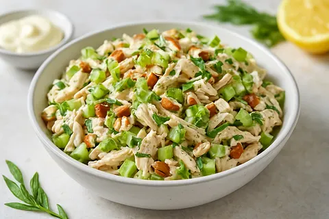 Low-Carb Tarragon Chicken Salad with Celery & Almonds