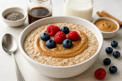 Nutritious Almond Butter and Chia Porridge