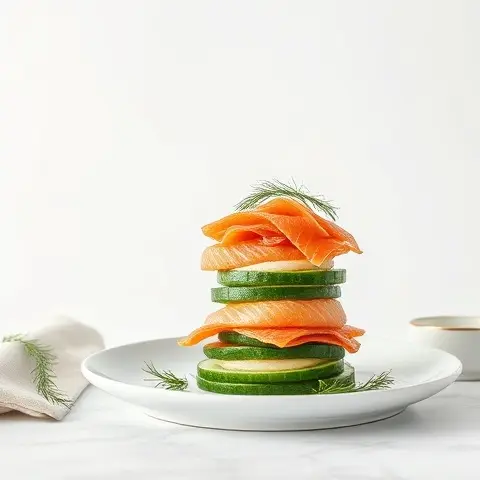 Smoked Mackerel & Cucumber Stack with Dill