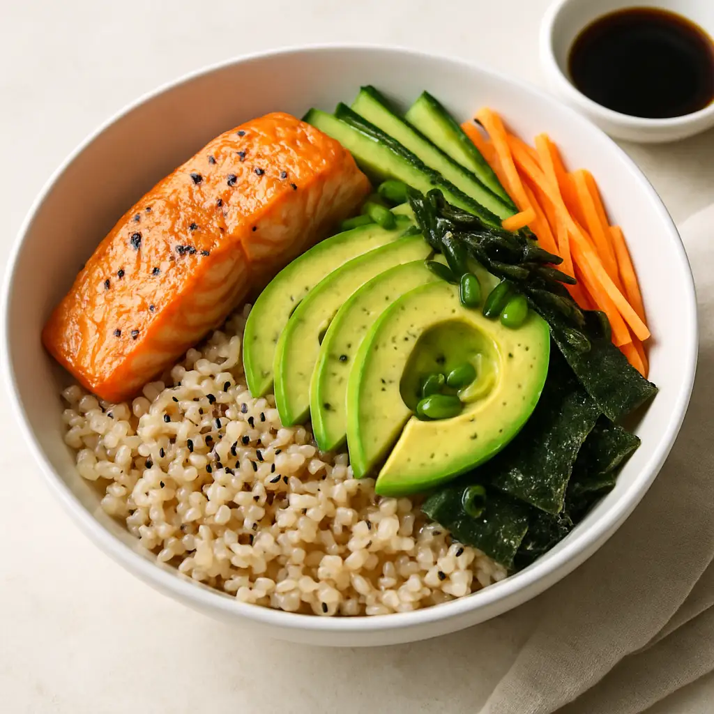 Salmon & Avocado Whole-Grain Sushi Bowl
